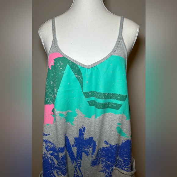 FP Movement Hot Shot Printed Onesie Small Gray Ski Graphic Jumpsuit Romper Comfy - Picture 4 of 10